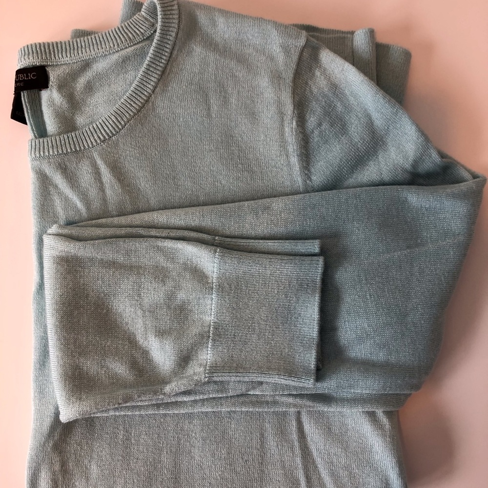 Light Blue Banana Republic Silk Cashmere Sweater